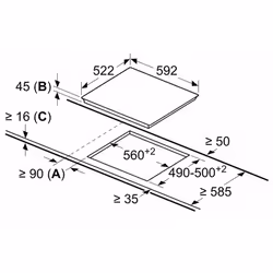 Bosch Serie 4 PKK631BB8E piano cottura Nero Da incasso Ceramica 3 Fornello(i) - Vista aggiuntiva 5