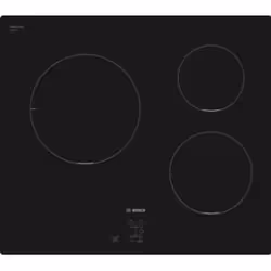Bosch PUC611AA5E, Nero, Da incasso, 60 cm, Piano cottura a induzione, 3 Fornello(i), 3 Fornello(i)