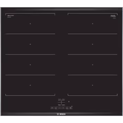 Bosch Serie 4 NXX675CB5E, Nero, Da incasso, 60 cm, Piano cottura a induzione, Vetro-ceramica, 4 Fornello(i)