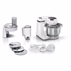 Bosch MUMS2EW20, 3,8 L, Bianco, Macinatura, Impasto, Miscelatura, Stirring, 2 kg, 1,1 m, 800 g