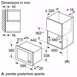 Bosch Serie 2 BFL623MB3 Microonde da incasso Nero - Vista aggiuntiva 6