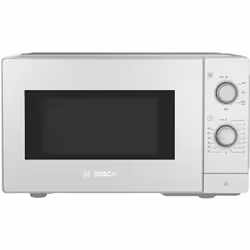 Bosch Serie 2 FL020MW0, Superficie piana, Solo microonde, 20 L, 800 W, Pulsanti, Manopola, Bianco