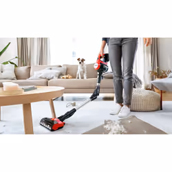 Bosch BBS711ANM scopa elettrica Aspirapolvere a bastone Batteria Secco Senza sacchetto 0,3 L Nero, Rosso, Acciaio inox - Vista aggiuntiva 6
