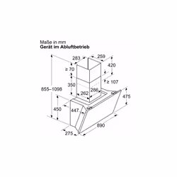 Bosch Serie 8 DWK91LT60 cappa aspirante Cappa aspirante a parete Nero 441 m³/h - Vista aggiuntiva 5