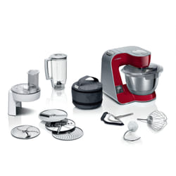 Bosch Serie 4 MUM5X720 robot da cucina 1000 W 3,9 L Rosso, Argento Bilance incorporate