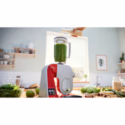 Bosch Serie 4 MUM5X720 robot da cucina 1000 W 3,9 L Rosso, Argento Bilance incorporate - Vista aggiuntiva 7