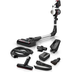 Bosch BSS715CARP scopa elettrica Aspirapolvere a bastone 2 in 1 Batteria Secco Senza sacchetto 0,3 L Nero, Argento, Bianco 5 Ah