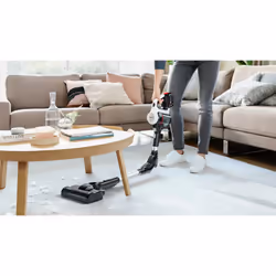 Bosch BSS715CARP scopa elettrica Aspirapolvere a bastone 2 in 1 Batteria Secco Senza sacchetto 0,3 L Nero, Argento, Bianco 5 Ah