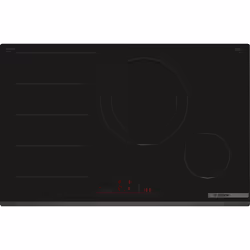Bosch Serie 6 PXE831HC1E, Nero, Da incasso, 80.2 cm, Piano cottura a induzione, Vetro-ceramica, 3 Fornello(i)