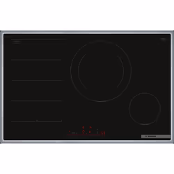 Bosch Serie 6 PXE845HC1E, Nero, Da incasso, 80 cm, Piano cottura a induzione, Vetro-ceramica, 4 Fornello(i)