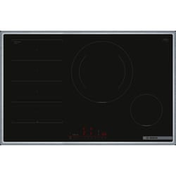 Bosch Serie 6 PXE845HC1E piano cottura Nero Da incasso 80 cm Piano cottura a induzione 4 Fornello(i)