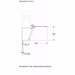 Bosch Serie 2 DWK85DK60 Cappa a parete 80 cm Vetro nero Classe A - Vista aggiuntiva 8