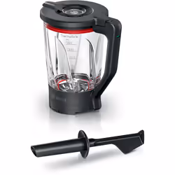 Bosch MUZS6MX, Set di attacchi, 1,5 L, Acciaio inox, Nero, Trasparente, Vetro, Plastica, Food processor series 6