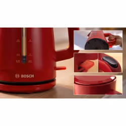 Bosch TWK3M124 Bollitore MyMoment 1.7 l Rosso - Vista aggiuntiva 6