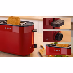 Bosch TAT2M124 tostapane 6 2 fetta/e 950 W Rosso - Vista aggiuntiva 7