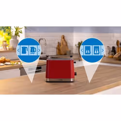 Bosch TAT4M224 tostapane 2 fetta/e 950 W Rosso - Vista aggiuntiva 2