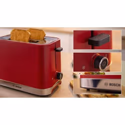 Bosch TAT4M224 tostapane 2 fetta/e 950 W Rosso - Vista aggiuntiva 7