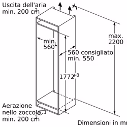 Bosch Serie 4 Congelatore monoporta da incasso, 177.2 x 55.8 cm - Vista aggiuntiva 8