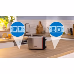 Bosch TAT6M420 tostapane 2 fetta/e 970 W Acciaio inox - Vista aggiuntiva 3