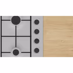 Bosch Serie 2 PBP6B5K80 piano cottura Acciaio inox Da incasso 60 cm Gas 4 Fornello(i) - Vista aggiuntiva 2