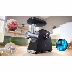 Bosch Serie 6 MFWS650B tritacarne 500 W Nero, Argento - Vista aggiuntiva 3