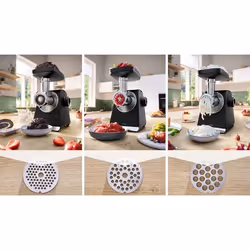 Bosch Serie 6 MFWS650B tritacarne 500 W Nero, Argento - Vista aggiuntiva 8