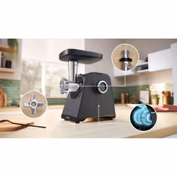 Bosch MFWS430B tritacarne 1900 W Nero, Argento