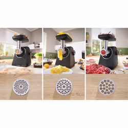 Bosch MFWS430B tritacarne 1900 W Nero, Argento - Vista aggiuntiva 6