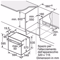 Bosch Serie 4 HBA534BS3F Forno da incasso 60 x 60 cm Acciaio Classe A+