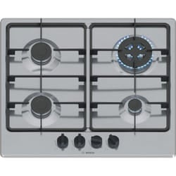 Bosch Serie 4 PGH6B5K60 , Piano cottura a gas, 60 cm, Acciaio inox