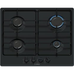 Bosch Serie 4 PGP6B6K80 , Piano cottura a gas, 60 cm, acciaio smaltato, Nero