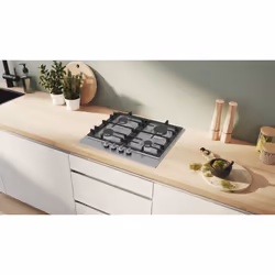Bosch Serie 6 PCP6A5I90 , Piano cottura a gas, 60 cm, Acciaio inox - Vista aggiuntiva 5