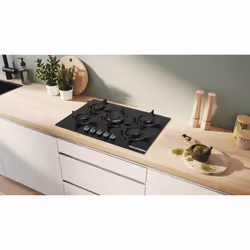 Bosch Serie 6 PPQ7A6I10 , Piano cottura a gas, 75 cm, Vetro temperato, Nero - Vista aggiuntiva 5
