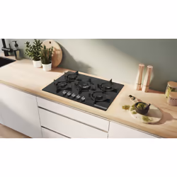 Bosch Serie 6 PPQ7A6I15 , Piano cottura a gas, 75 cm, Vetro temperato, Nero - Vista aggiuntiva 5