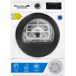 Bosch Serie 6 WQG243D9IT Asciugatrice a pompa di calore 9 kg Bianco, Libera installazione, Caricamento frontale, Pompa di cal ...
