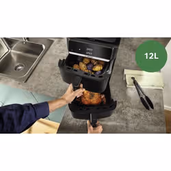 Bosch Serie 6 MAFD661B7 Friggitrice ad aria Doppia 12 L 2800 W Nero - Vista aggiuntiva 3