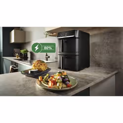 Bosch Serie 6 MAFD661B7 Friggitrice ad aria Doppia 12 L 2800 W Nero - Vista aggiuntiva 4