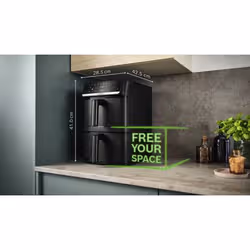 Bosch Serie 6 MAFD661B7 Friggitrice ad aria Doppia 12 L 2800 W Nero - Vista aggiuntiva 5