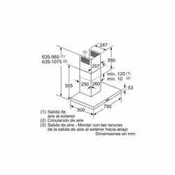 Balay 3BC076MX cappa aspirante Cappa aspirante a parete Acciaio inox 590 m³/h - Vista aggiuntiva 6