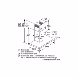 Balay 3BC096MX Cappa aspirante a parete 590 m³/h Acciaio inox - Vista aggiuntiva 6