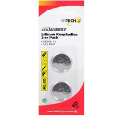 Heitech Lithium Button Cells 2 pcs, CR2016 Batteria monouso Litio