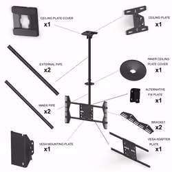 Multibrackets 5484 Supporto per display espositivi 63" Nero - Vista aggiuntiva 6