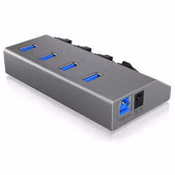 ICY BOX IB-HUB1405 USB 3.2 Gen 1 (3.1 Gen 1) Type-B 5000 Mbit/s Antracite - Vista aggiuntiva 4