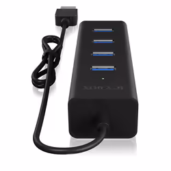 ICY BOX IB-HUB1409-U3 USB 3.2 Gen 1 (3.1 Gen 1) Type-A 5000 Mbit/s Nero - Vista aggiuntiva 4