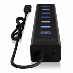 ICY BOX IB-HUB1700-C3 USB 3.2 Gen 1 (3.1 Gen 1) Type-C 5000 Mbit/s Nero - Vista aggiuntiva 4