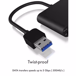 ICY BOX IB-CR301-U3 lettore di schede USB 3.2 Gen 1 (3.1 Gen 1) Nero - Vista aggiuntiva 5