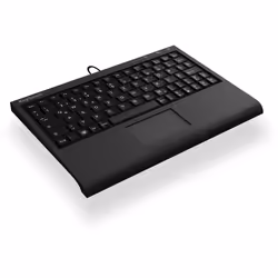 KeySonic ACK-3410, Mini, Cablato, USB, Interruttore a chiave a membrana, QWERTZ, Nero
