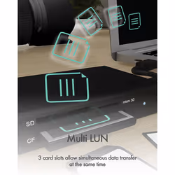 ICY BOX IB-CR401-C3 lettore di schede USB 3.2 Gen 1 (3.1 Gen 1) Type-C Nero - Vista aggiuntiva 8