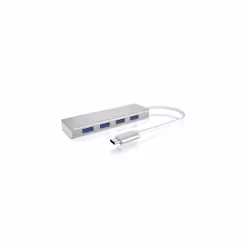 ICY BOX IB-HUB1425-C3, USB 3.2 Gen 1 (3.1 Gen 1) Type-C, USB 3.2 Gen 1 (3.1 Gen 1) Type-A, 5000 Mbit/s, Argento, Alluminio, P ...