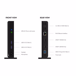 ICY BOX IB-DK2251AC Cablato USB 3.2 Gen 2 (3.1 Gen 2) Type-A Nero - Vista aggiuntiva 7